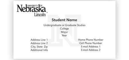 free college student business card template word download